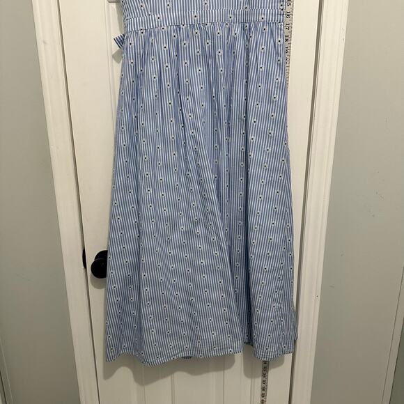 Loft wrap, dress floral stripe, nautical size large new lined - Picture 8 of 12